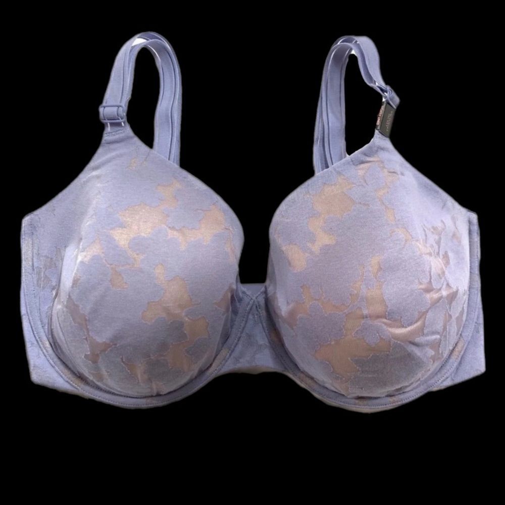 Victoria’s Secret Lined Perfect Coverage underwire mesh lace bra lavender 34DDD